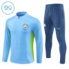 Manchester City Training Sweatshirts Quarter-zip 2024-25 Blaue Für Kinder